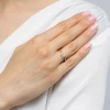 Pierścionek z żółtego złota z diamentem laboratoryjnym 0,50ct w szlifie princess w oprawie halo P0315.Z3.LDW.03 marko