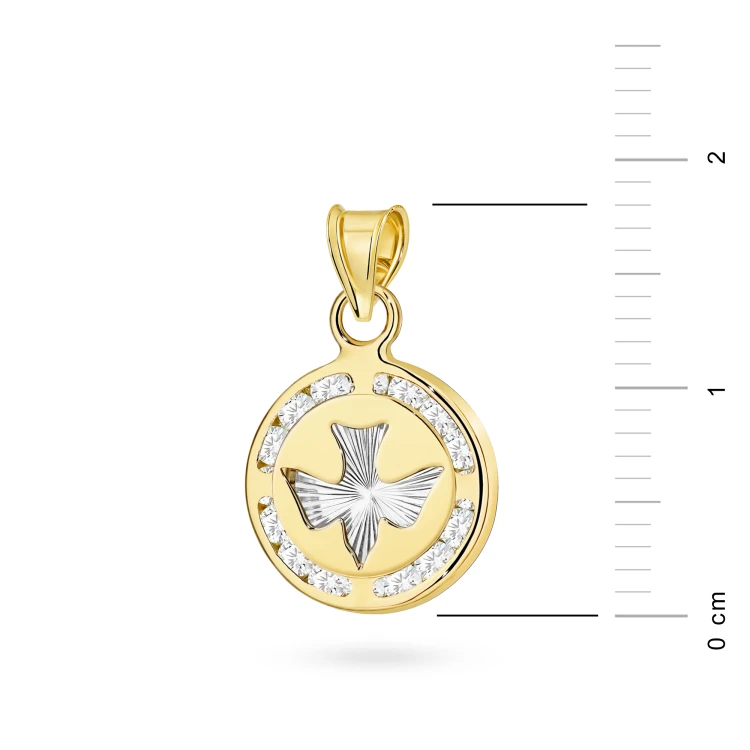 Złota zawieszka z gołębiem Duch Święty Z799-585-B marko