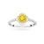 Złoty pierścionek zaręczynowy kwiatek żółty diament laboratoryjny białe złoto Lab Diamonds W0603.B3.LDY.01 marko