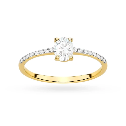 Złoty pierścionek z owalnym diamentem laboratoryjnym 0,30ct Lab Diamonds 375 W0582.Z5.LDW.01 marko