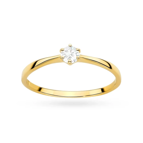 Minimalistyczny pierścionek ze złota 375 z diamentem laboratoryjnym 0,15ct Lab Diamonds W0579.Z5.LDW.02 marko