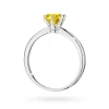Klasyczny pierścionek z białego złota z żółtym diamentem laboratoryjnym 1,00ct półokrągła szyna Lab Diamonds W0553.B3.LDY.04 marko