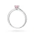 Klasyczny pierścionek z białego złota z różowym diamentem laboratoryjnym 0,50ct półokrągła szyna Lab Diamonds W0553.B3.LDP.02 marko