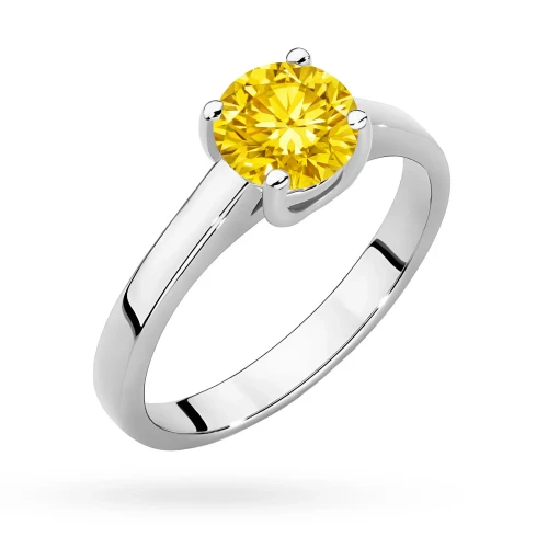 Pierścionek białe złoto diament  laboratoryjny 1,00ct oprawa cathedral Lab Diamonds