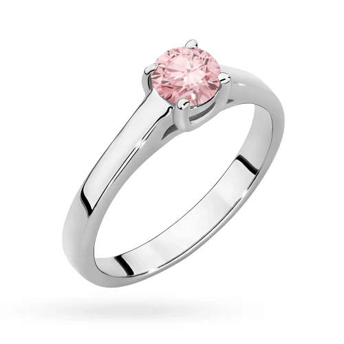Pierścionek białe złoto diament  laboratoryjny 0,50ct oprawa cathedral Lab Diamonds