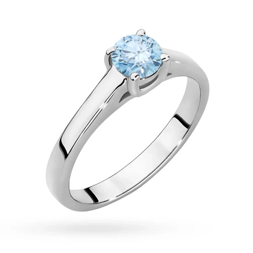 Pierścionek białe złoto diament  laboratoryjny 0,50ct oprawa cathedral Lab Diamonds