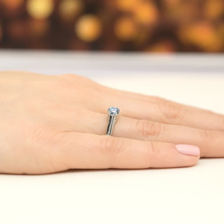 Pierścionek białe złoto diament laboratoryjny 0,50ct oprawa cathedral Lab Diamonds W0544.B3.LDA.02 marko