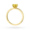 Klasyczny pierścionek z żółtego złota z żółtym diamentem laboratoryjnym 0,50ct w sześciu łapkach Lab Diamonds