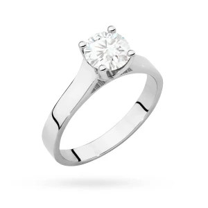 Pierścionek zaręczynowy z białego złota  z okazałym diamentem laboratoryjnym 1,00ct Lab Diamonds