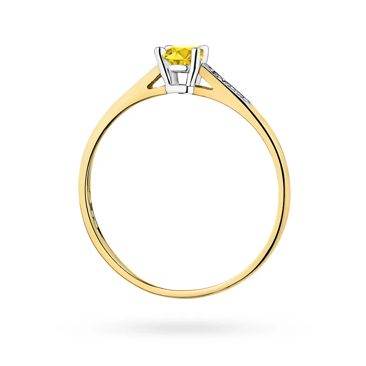 Pierścionek zaręczynowy żółte złoto i żółty i białe laboratoryjne Lab Diamonds W0399.Z3.LDY.01 marko