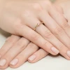 Klasyczny zaręczynowy złoty pierścionek z różowym diamentem laboratoryjnym 0,15ct Lab Diamonds