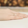 Klasyczny zaręczynowy złoty pierścionek z różowym diamentem laboratoryjnym 0,15ct Lab Diamonds