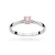 Klasyczny zaręczynowy pierścionek z białego złota z różowym diamentem laboratoryjnym 0,15ct Lab Diamonds W0367.B3.LDP.01 marko