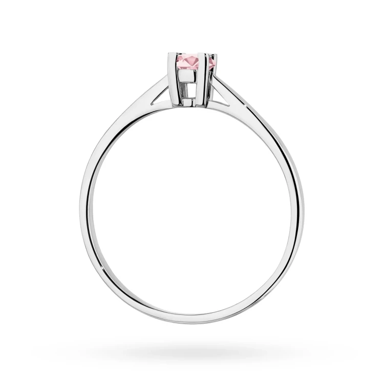 Klasyczny zaręczynowy pierścionek z białego złota z różowym diamentem laboratoryjnym 0,15ct Lab Diamonds W0367.B3.LDP.01 marko