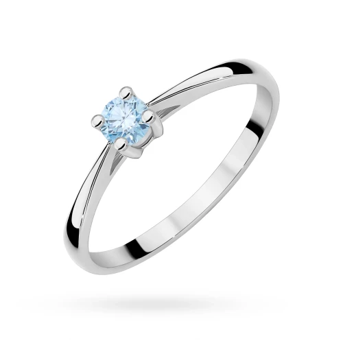 Klasyczny zaręczynowy pierścionek z białego złota z niebieskim diamentem laboratoryjnym 0,15ct Lab Diamonds W0367.B3.LDA.01 marko