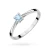 Klasyczny zaręczynowy pierścionek z białego złota z niebieskim diamentem laboratoryjnym 0,15ct Lab Diamonds W0367.B3.LDA.01 marko