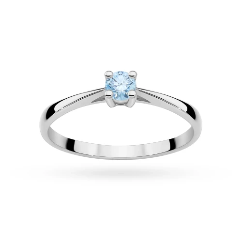Klasyczny zaręczynowy pierścionek z białego złota z niebieskim diamentem laboratoryjnym 0,15ct Lab Diamonds W0367.B3.LDA.01 marko