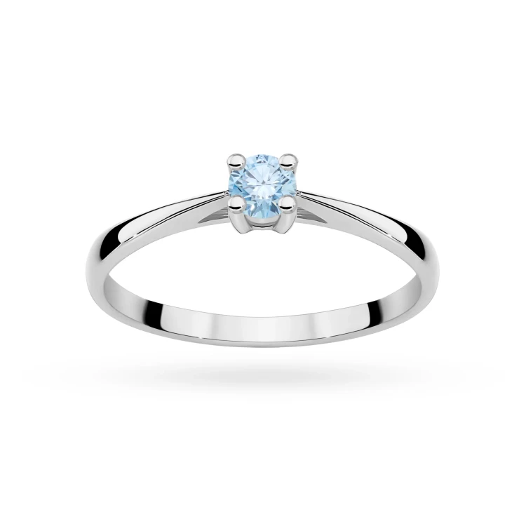 Klasyczny zaręczynowy pierścionek z białego złota z niebieskim diamentem laboratoryjnym 0,15ct Lab Diamonds W0367.B3.LDA.01 marko