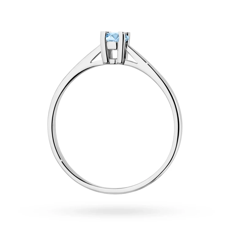 Klasyczny zaręczynowy pierścionek z białego złota z niebieskim diamentem laboratoryjnym 0,15ct Lab Diamonds W0367.B3.LDA.01 marko