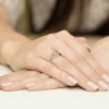 Pierścionek zaręczynowy z białego złota z owalnym różowym diamentem laboratoryjnym 0,50ct Lab Diamonds W0330.B3.LDP.01 marko