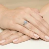 Pierścionek zaręczynowy z białego złota z owalnym niebieskim diamentem laboratoryjnym 0,50ct Lab Diamonds W0330.B3.LDA.01 marko