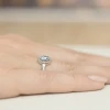 Pierścionek zaręczynowy z białego złota z owalnym niebieskim diamentem laboratoryjnym 0,50ct Lab Diamonds W0330.B3.LDA.01 marko