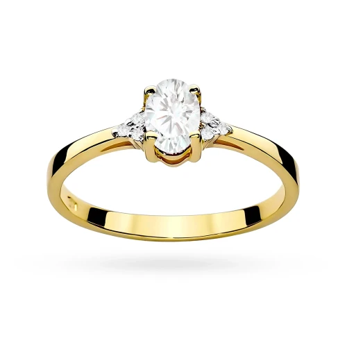 Pierścionek zaręczynowy ze złota 375 z owalnym diamentem laboratoryjnym Lab Diamonds W0301.Z5.LDW.01 marko