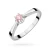 Pierścionek w klasycznym stylu z białego złota z różowym diamentem laboratoryjnym 0,15ct Lab Diamonds W0295.B3.LDP.01 marko