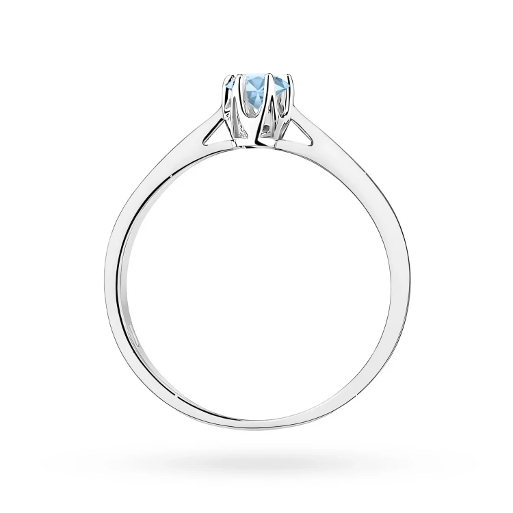 Pierścionek w klasycznym stylu z białego złota z niebieskim diamentem laboratoryjnym 0,15ct Lab Diamonds W0295.B3.LDA.01 marko