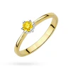 Tradycyjny pierścionek zaręczynowy żółty diament laboratoryjny 0,15ct żółte złoto Lab Diamonds W0256.Z3.LDY.01 marko