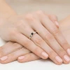 Zaręczynowy pierścionek białe złoto czarny diament 0,30ct Klasyka W0222.B3.DIB.10 marko