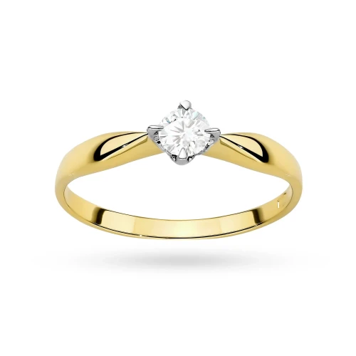 Klasyczny pierścionek zaręczynowy złoto 375 diament laboratoryjny 0,15ct Lab Diamonds W0171.Z5.LDW.01 marko