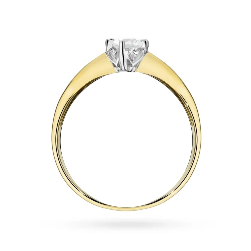 Klasyczny pierścionek zaręczynowy złoto  375 diament laboratoryjny 0,15ct Lab Diamonds
