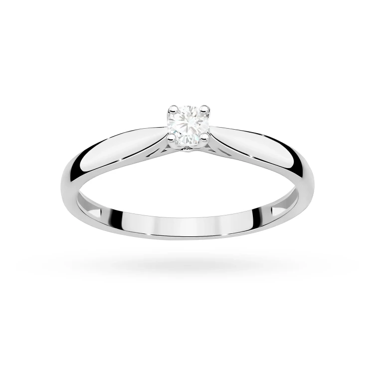 Klasyczny zaręczynowy pierścionek z białego złota z pojedynczym diamentem laboratoryjnym Lab Diamonds  W0045.B3.LDW.01 marko