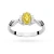 Złoty pierścionek zaręczynowy z białego złota z owalnym żółtym diamentem laboratoryjnym Lab Diamonds W0019.B3.LDY.01 marko