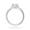 Pierścionek z białego złota z diamentem 0,50ct w szlifie princess w oprawie halo P0315.B3.DIW.03 marko