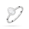 Pierścionek z białego złota z diamentem 0,50ct w szlifie łezka w oprawie halo P0314.B3.DIW.03 marko
