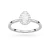 Pierścionek z białego złota z diamentem 0,50ct w szlifie łezka w oprawie halo P0314.B3.DIW.03 marko