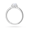 Pierścionek z białego złota z diamentem 0,50ct w szlifie łezka w oprawie halo P0314.B3.DIW.03 marko