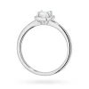Pierścionek z białego złota z diamentem 0,50ct w szlifie emerald w oprawie halo P0313.B3.DIW.03 marko