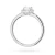 Pierścionek z białego złota z diamentem 0,50ct w szlifie emerald w oprawie halo P0313.B3.DIW.03 marko