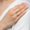 Pierścionek z żółtego złota z diamentem 0,50ct w szlifie emerald z kamieniami na szynie P0308.Z3.DIW.03 marko