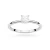 Klasyczny pierścionek z białego złota z diamentem 0,50ct w szlifie princess P0305.B3.DIW.03 marko
