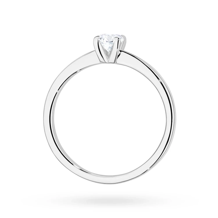 Klasyczny pierścionek z białego złota z diamentem 0,50ct w szlifie łezka P0304.B3.DIW.03 marko