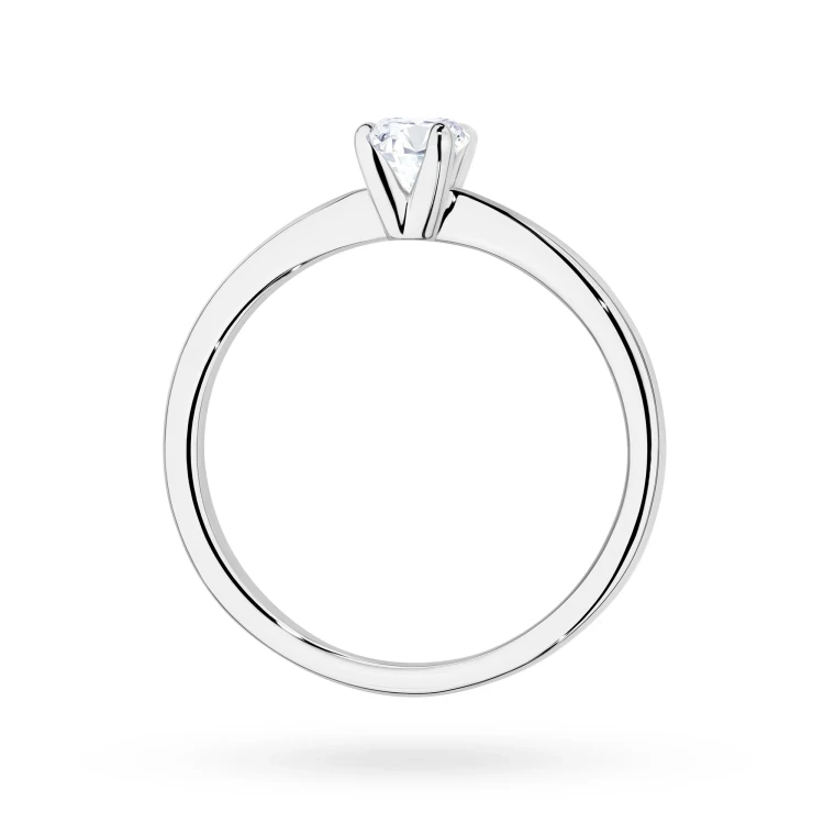 Klasyczny pierścionek z białego złota z diamentem laboratoryjnym 0,50ct w szlifie owalnym P0302.B3.LDW.03 marko