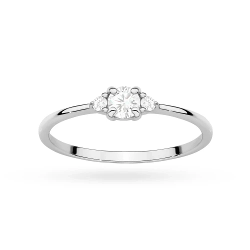 Pierścionek zaręczynowy z trzema diamentami laboratoryjnymi Lab Diamonds białe złoto P0223.B3.LDW.01 marko