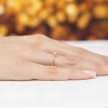 Klasyczny złoty pierścionek z diamentem laboratoryjnym Lab Diamonds 375 P0219.Z5.LDW.01 marko