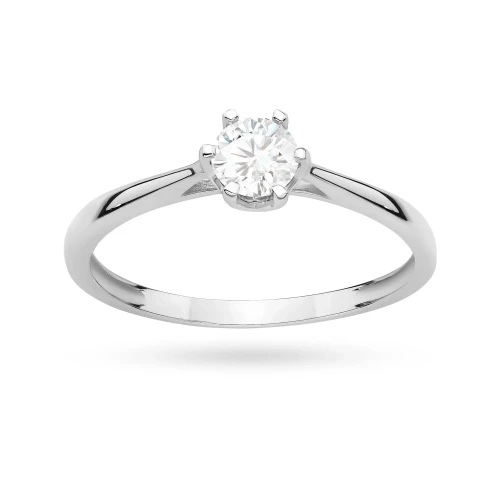 Pierścionek zaręczynowy z białego złota z diamentem laboratoryjnym 0,25ct w sześciu łapkach Lab Diamonds P0172.B3.LDW.01 marko