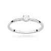 Złoty pierścionek białe złoto z pojedynczym diamentem laboratoryjnym 0,10ct serce w koronie Lab Diamonds P0169.B3.LDW.01 marko