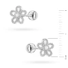 Srebrne kolczyki kwiatki zakręcany sztyft labret Infano K2256-925-BS marko
